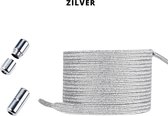 Beste Veters - Glitterveters - Veters elastische - Veters draaisluiting - Schoenaccessoires - Veters 100 cm - Veters zilver
