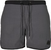 Urban Classics Zwemshorts -S- Retro Zwart/Grijs