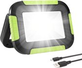 LE Led-accu-schijnwerper, campinglamp, draagbaar, 10 W, 1000 lumen, superhelder, oplaadbare zoeklamp, dimbaar, noodlamp met 3 lichtmodi voor stroomuitval, camping enz.