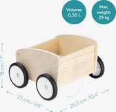 Navaris en bois avec remorque - Vélo enfant en bois à 4 roues - A partir de 18 mois - Pour garçons et filles