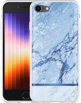 Coque iPhone SE 2022 Blauw Marble - Designed by Cazy