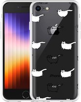 iPhone SE 2022 Hoesje Love my Cat - Designed by Cazy