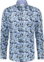 A fish named Fred- Shirt olives blue/white - L-EU