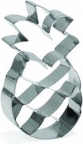 uitsteekvorm Ananas 10 cm RVS zilver