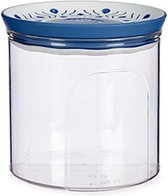 voorraadpot Tosca 700 ml 11,7 x 11 cm transparant/blauw