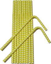 Papieren Buigrietjes Geel - 200 stuks - Biologisch Afbreekbaar - 6x197mm