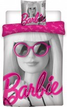 dekbedovertrek Barbie 140 x 200 cm polyester roze 2-delig