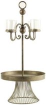 theelichthouder Hella 33 x 73 cm nikkel goud