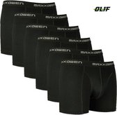 6 pack - Maxx Owen - Katoenen Boxershorts - Zwart - Maat XXXL - Olif
