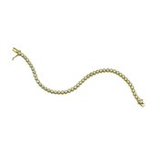 Gisser Jewels - Tennisarmband TR3Y - geelgoud verguld zilver - met zirconia stenen - 19 cm