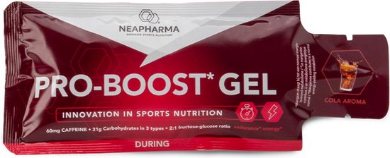 Neapharma Pro Boost Gel - Energie gel met cafeïne - licht verteerbaar - met extra vocht en mineralen - per 10 energy gels