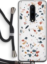 Case Company® - OnePlus 7 Pro hoesje met Koord - Terrazzo N°4 - Telefoonhoesje met Zwart Koord - Bescherming aan alle Kanten en Over de Schermrand