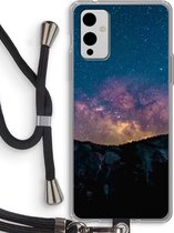 Case Company® - OnePlus 9 hoesje met Koord - Travel to space - Telefoonhoesje met Zwart Koord - Bescherming aan alle Kanten en Over de Schermrand