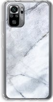 Case Company® - Xiaomi Redmi Note 10S hoesje - Witte marmer - Soft Cover Telefoonhoesje - Bescherming aan alle Kanten en Schermrand