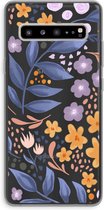 Case Company® - Samsung Galaxy S10 5G hoesje - Flowers with blue leaves - Soft Cover Telefoonhoesje - Bescherming aan alle Kanten en Schermrand