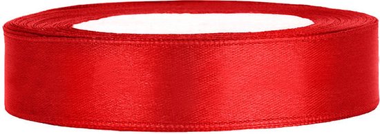 Satijn Lint Rood (12mm/rol 25m)
