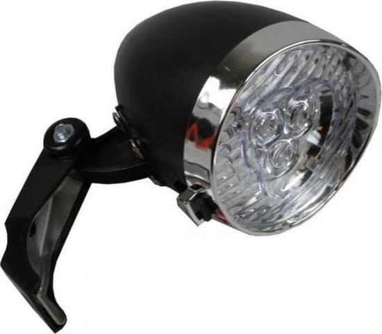 GIMOCOOL Fietsverlichting, retro fiets voorlicht, 3-LED vintage fiets koplamp batterij aangedreven 2 modi koplamp met beugel, waterdichte