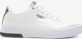 PUMA Carina Raw Metallics Dames Sneakers - White/Silver - Maat 39