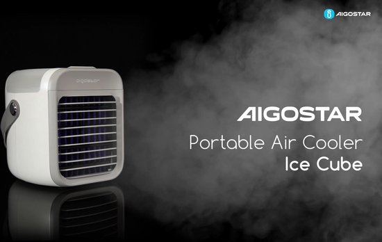 Aigostar 33A4Q Ice Cube - Mini Aircooler avec éclairage LED - Ventilateur...  | bol