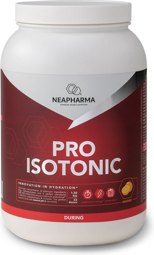 Neapharma Pro Isotonic - Sportdrinks - Orange - 43 bidons - 31gr Koolhydraten...