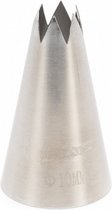 spuitmond Ster 3 mm RVS zilver