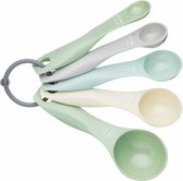 maatlepels Classics groen/crÃ¨me/grijs/blauw 5 stuks