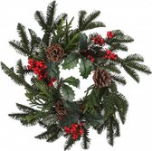 kerstkrans Patton 40 cm rood/groen