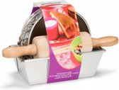 bakset junior tin/hout zilver/bruin 3-delig
