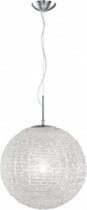 hanglamp Sweety 40 cm E27 staal 60W wit/zilver