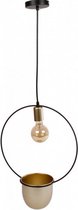 ronde hanglamp Martijn 30 x 45 cm staal goud