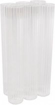 vaas Tube 15 x 8 cm glas transparant 6-delig