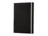 notitieboek soft cover A5 PU/papier zwart/wit