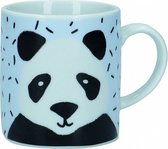 espressokop Panda 80 ml porselein wit/zwart