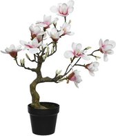 ‎Decoris 60cm ZachtRoze Kunstmatige Pot Magnolia‎