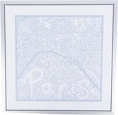 canvasdoek city Parijs 60x60x3 cm wit/grijs