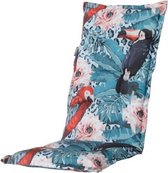 tuinstoelkussen Rio 105 x 50 cm polykatoen blauw/roze