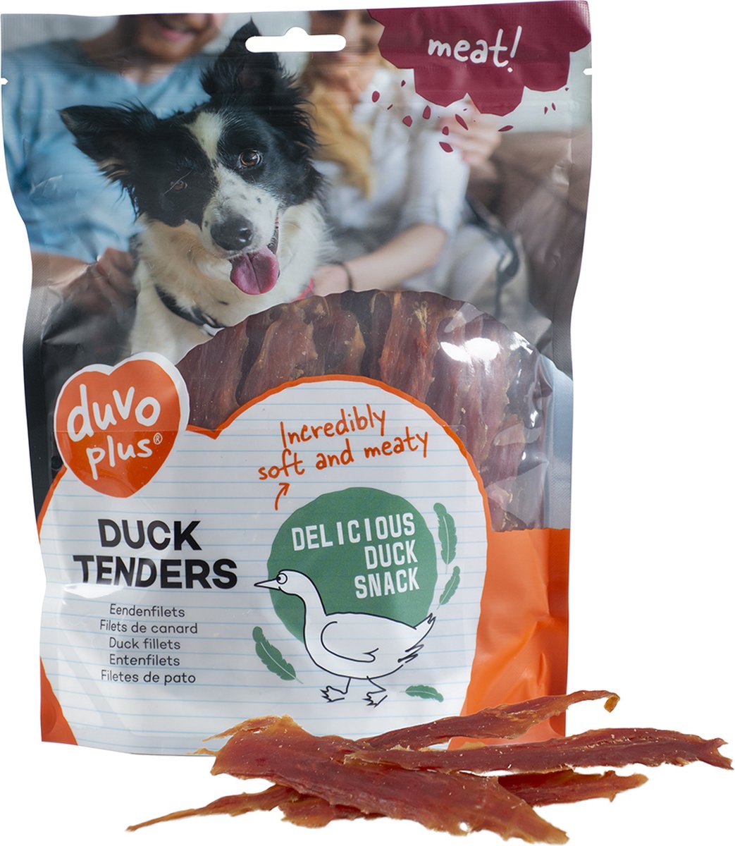 Hondensnack - Duvo Eendenfilets 400gr - ± 80 stuks