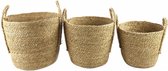 opbergmand Mette 36 x 27 cm riet naturel 3-delig