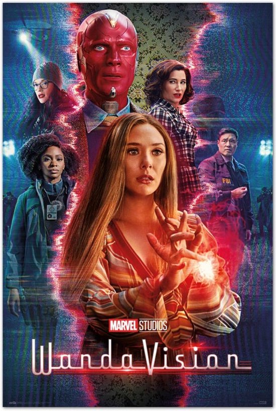 Affiche WandaVision - Marvel - Série TV - Super-héros -héros - Scarlet Witch - Vision - 61 x91,5 cm