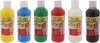 foto van Kids Creative plakkaatverf - 6X 250 ml Zwart, Wit, Rood, Groen, Blauw, Geel (bij action goedkoper!)