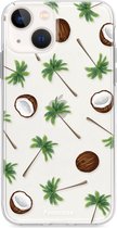 iPhone 13 hoesje TPU Soft Case - Back Cover - Coco Paradise / Kokosnoot / Palmboom