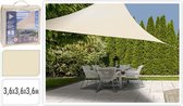 Oneiro’s Luxe Schaduwdoek driehoek 360x360x360 - off white – zomer – tuin – wonen – tuininrichting – schaduwdoeken – zonwering - schaduwdoek