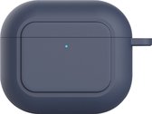 Jumada's  "Geschikt" voor Apple Airpods hoesje - Geschikt voor Airpods 3 - Softcase - Donker blauw - Beschermhoesje