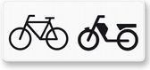 Verkeersbord OB4 alleen voor fietsers en bromfietsers - aluminium DOR 450 x 200 mm Klasse 3 - 15 jaar garantie