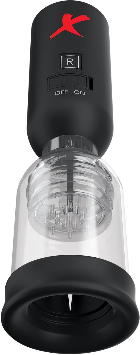 Pipedream PDX Elite Vibrerende Power Penis Pomp met Stimulatie – Transparant