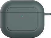 Jumada's "Geschikt" voor Apple Airpods hoesje - Geschikt voor Airpods 3 - Softcase - Donker groen - Beschermhoesje