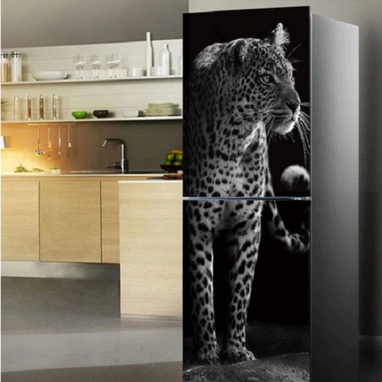 Sticker frigo - léopard - panthère - sticker - sticker porte - 60 x 180 cm