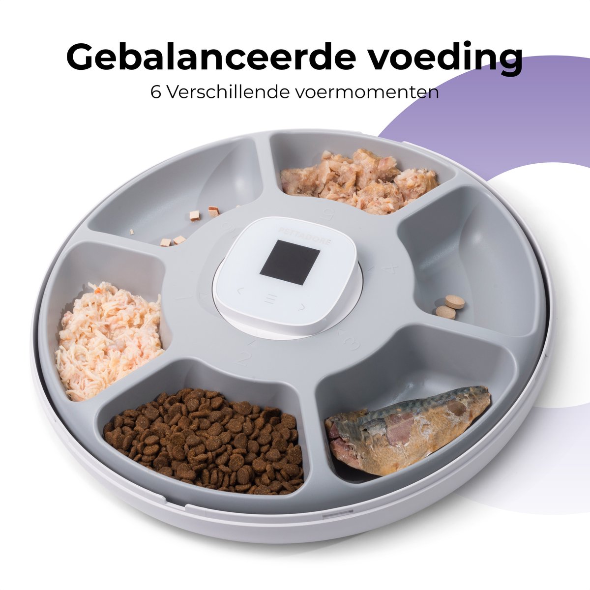 Pettadore Nutri Turn - Automatische Voerbak Kat/Hond - Voerautomaat Kat - Smart met App - Nat en Droogvoer thumbnail 6