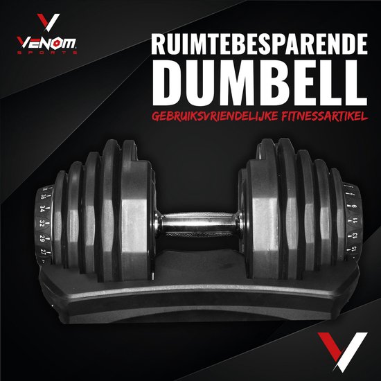 PUMPBELLS - Verstelbare Dumbbell - 3kg t/m 32kg - 30 DUMBBELLS IN ÉÉN PUMPBELLS - Verstelbare Dumbbell - 3kg t/m 32kg - 30 DUMBBELLS IN ÉÉN