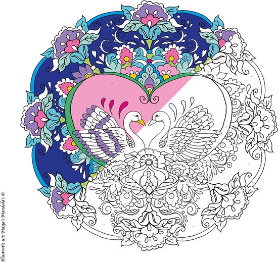 Masja van den Berg - Kleuren op nummer - Masja’s Mandala's - mandala - kleurboek voor volwassenen